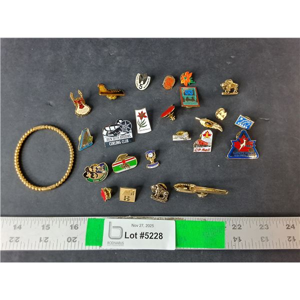 Decorative Pins- Prairie Lily, Buffalo, CP Rail, Misc.