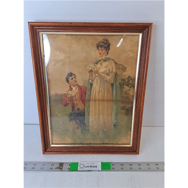 Victorian Style Framed Painting 15" x 11.75"