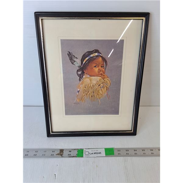 Indigenous Child Framed Print 15" x 12"