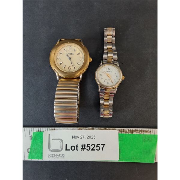 (2) Women's Wristwatches- Guess & Cardinal- Working