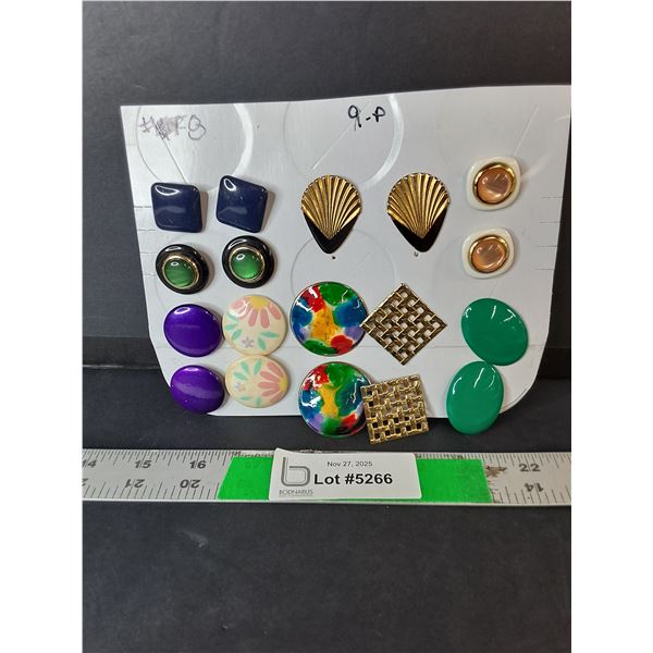 (9) Pairs of Earrings