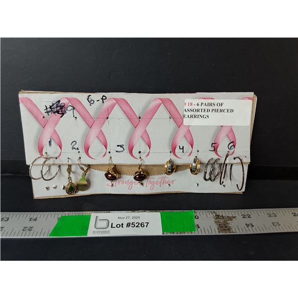 (6) Pairs of Earrings