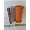 Image 1 : 'A Farewell To Arms' Book by Ernest Hemingway- Sealed & Terra Cotta Wine Cooler 9.75" Tall