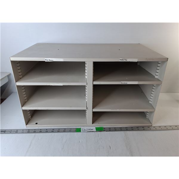 Metal Paper Sorting Shelf 22.5" x 12.5" x 12.75", Cannot Ship