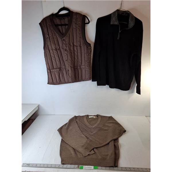 (2) Adult Sweaters & Vest- Approx. L