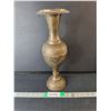 Image 1 : Etched Brass Vase 15.5"