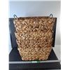 Image 1 : (4) Wicker Storage Baskets 16" x 11.5" x 8.5", Cannot Ship