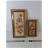 Image 1 : (2) Floral Framed Pieces of Artwork by Robert Laessig Up to 17" x 8"