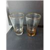 Image 2 : (11) Glasses with Gold Colored Rims 5.25"