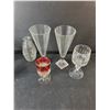 Image 2 : Glass Lot- Vase, Shot/Wine Glasses, Misc.