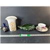 Image 1 : Bone China Teacup & Plate, Ceramic Vases, Catchall