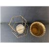 Image 2 : Hanging Candleholder 11"& Brass Planter