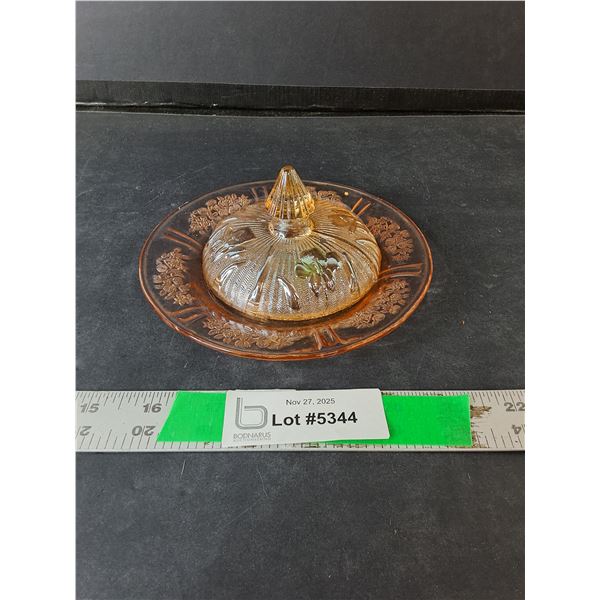 6" Glass Butter Dish