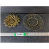 Image 1 : (2) Amber Glass Plates Up to 8.25"