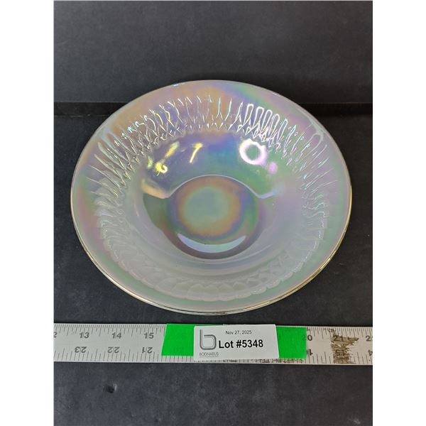 Fire King Iridescent Glass Bowl 8.5"