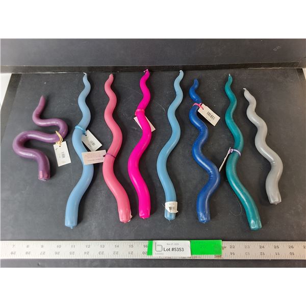 (8) Curved Candles Up to 13.75"