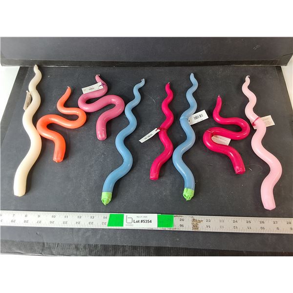 (8) Curved Candles Up to 13.75"