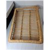 Image 2 : Wicker Tray 19.25" x 14.5" & (10) Curved Candles Up to 13.75"