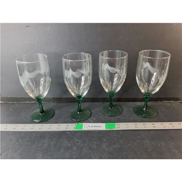 (4) Wine Glasses 7.75"