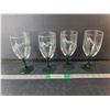Image 1 : (4) Wine Glasses 7.75"