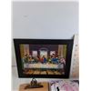 Image 2 : Framed The Last Supper Wall Art 17" x 14", Weekly Planer Board, Clipboard, Koss Mini HiFi System