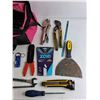 Image 4 : Vise Grips, Small Power Fist Tool Bag, Wire Strippers, Box Cutter, Screwdrivers, Wrenches, Misc