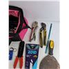 Image 5 : Vise Grips, Small Power Fist Tool Bag, Wire Strippers, Box Cutter, Screwdrivers, Wrenches, Misc