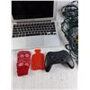 Image 5 : 12" Apple MacBook Air, Christmas Tree Lights, Sanyo Remote, Joystick - As Is, Crossbody Bag, Misc