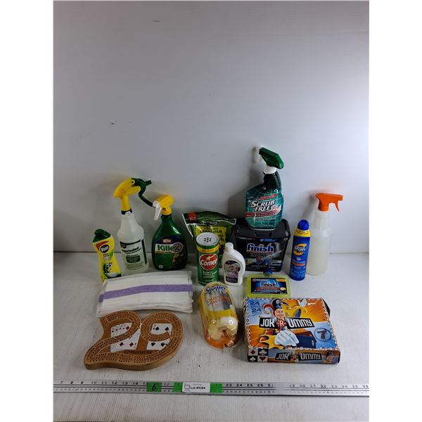 Jokrummy Game, Bathroom Cleaner, Lawn Weed Control, Dishwasher Cleaner, Dusting Kit, Misc