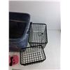 Image 4 : Metal Baskets, Infant Knitted Socks, Plastic Storage Tote 21" x 15" x 12" Ziploc Container, No Ship