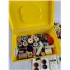 Image 2 : Small Sewing Box, Sewing Threads, Buttons, Klikit, Measuring Tape, Misc