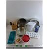 Image 1 : Wooden Knife Holder, Water Pitcher, Ice Trays, Plastic Cup, Cake Pans