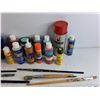 Image 4 : Various Acrylic Paints, Paint Brushes, Anti Rust Plastic Enamel - No Ship