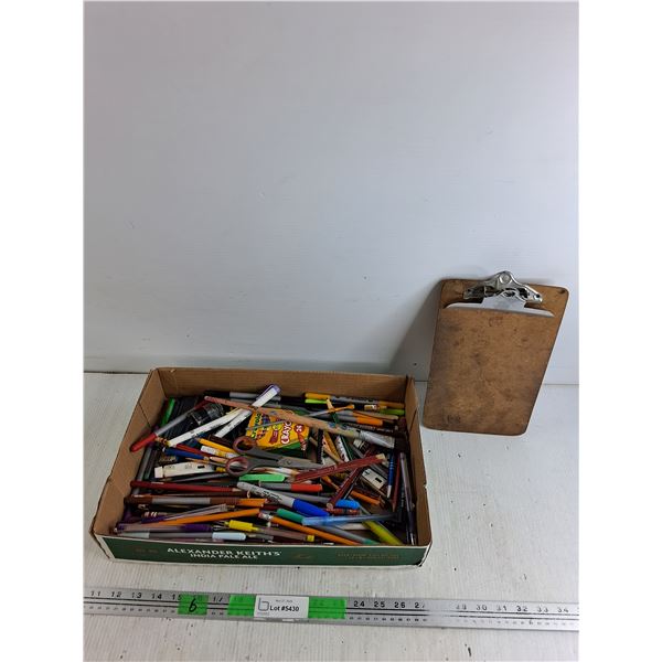 Scissors, Crayons, Paint Brush, Pencils, Pens, Clipboard