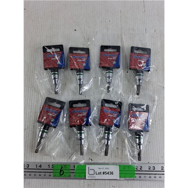 (8) Duralast T40 Star Bits - New
