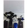 Image 5 : Blackweb Cordless Mouse, TV Remote, Power Blocks, 12V USB Adapter, Various Charging Cables, Remote