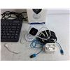 Image 4 : Kinesis Freestyle 2 Keyboard, USB Wall Charger, Lorex 2K Indoor WiFi Camera, Earbuds - As Is