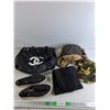Image 1 : Winter Hat, Chanel Faux Leather Purse - Cannot Authenticate, Shoes - Size 7