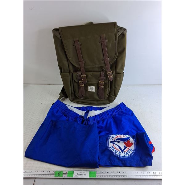 The Herschel Backpack, Toronto Blue Jays Shorts - Size L