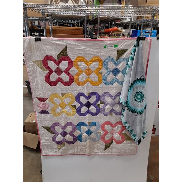 Kids Blanket 49" x 43", Indigenous Style Pillow Case