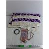 Image 1 : Beaded Bag & Bracelet, Knitted Child's Blanket 45" x 39"