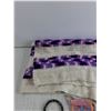 Image 2 : Beaded Bag & Bracelet, Knitted Child's Blanket 45" x 39"