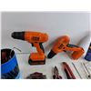 Image 2 : Black & Decker 20V Cordless Drills - Powers On, As Is, Telescopic Back Scratcher, Box Cutter, Pliers