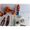 Image 6 : Black & Decker 20V Cordless Drills - Powers On, As Is, Telescopic Back Scratcher, Box Cutter, Pliers
