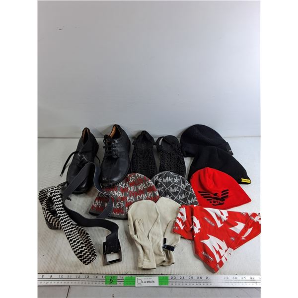 Beanies, Belts, Winter Mittens, Mens Shoes - Size 10