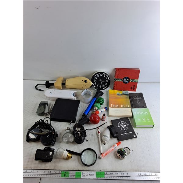 Shoe Stretcher, Belt, Sony Headphones, Air Pump, Wall Clock, Misc