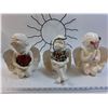 Image 3 : Plaster Cherubs (3),  Glass Containers, Plastic Plates (4) - As Is