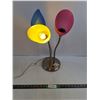 Image 1 : Multi-Head Multi-Colored Shades Desk Lamp With Adjustable Neck- Powers On As Is