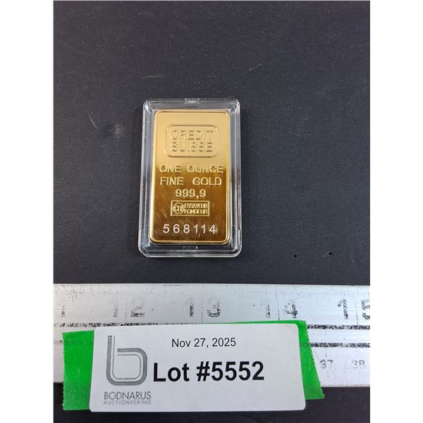 Credit Suisse 1 Oz Ingot -Cannot Authenticate
