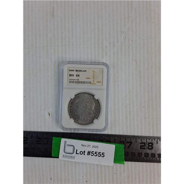 1888 Morgan Silver Dollar Coin- Cannot Authenticate